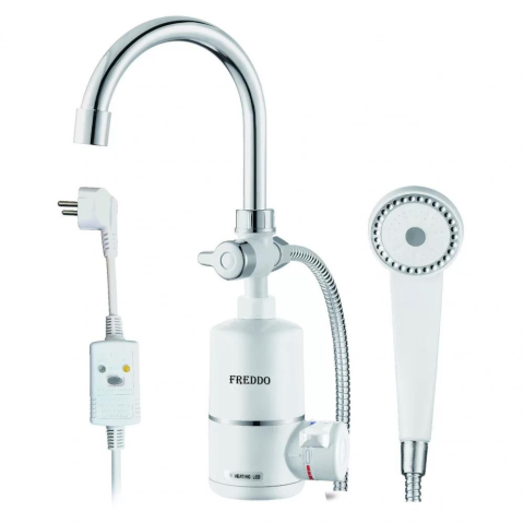 Sanitare - Robinet electric cada pentru incalzit apa (instant apa calda) Freddo SN-0050, cu para de dus si furtun, 3000 W