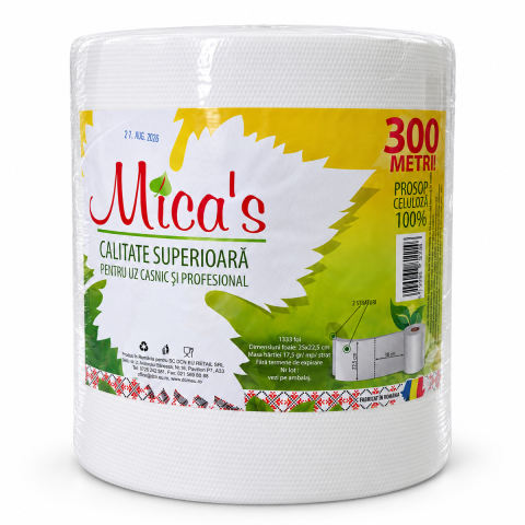 Prosoape Hartie - Rola Prosop Bucatarie Mica's, 2 straturi, 300 m