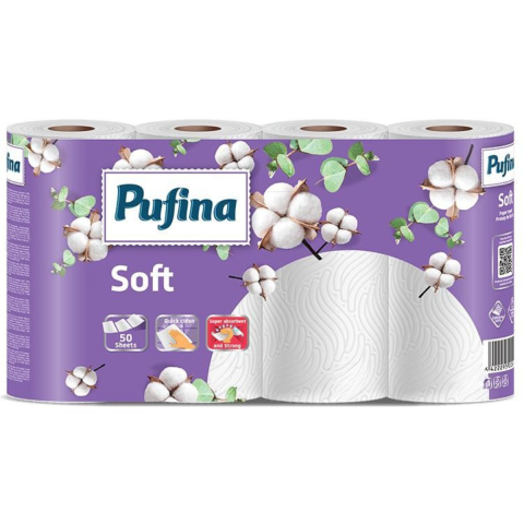 Curatenie & Intretinere - Rola Prosop Bucatarie Pufina Soft 2 straturi, 4 Buc/Set