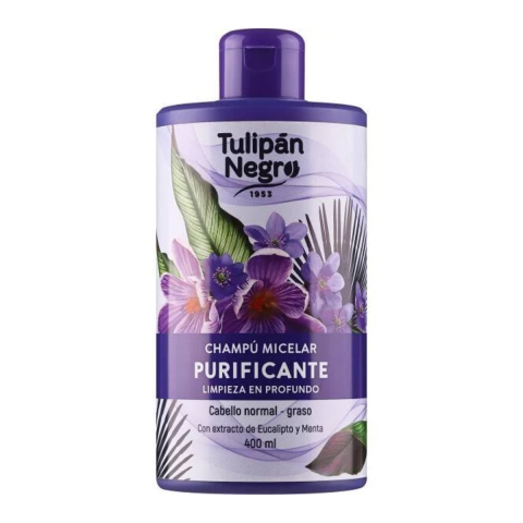 Sampon - Sampon micelar Tulipan Negro Purificante cu extract de Eucalipt & Menta, 400 ml