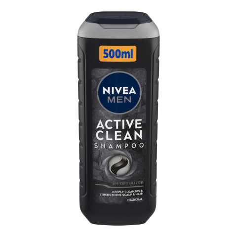 Ingrijire Personala & Cosmetice - Sampon Nivea Men Active Clean Charcoal, 500 ml