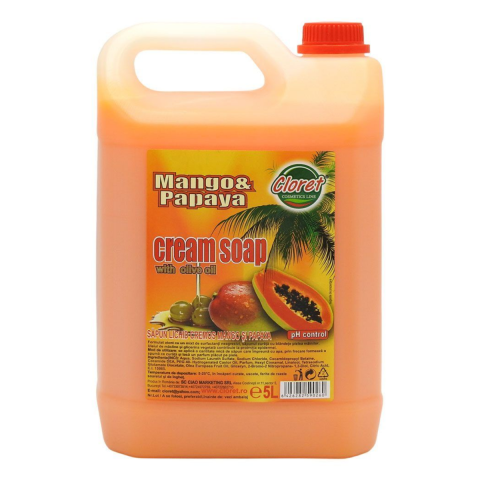 Ingrijire Personala & Cosmetice - Sapun lichid cremos, Cloret Mango & Papaya, 5 L
