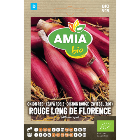 Casa, Gradina & Bricolaj - Seminte bio de ceapa rosie Amia Rouge Long de Florence, 1 g