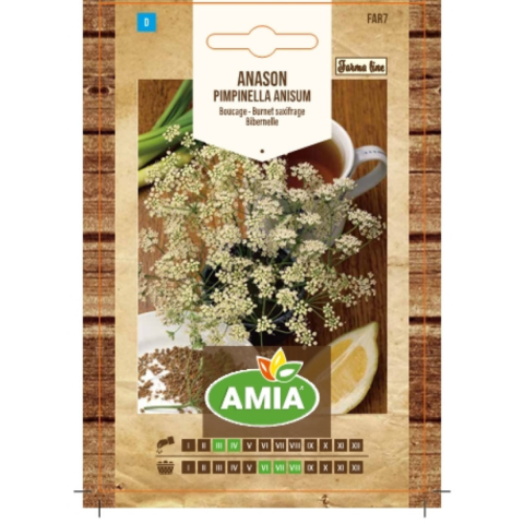 Casa, Gradina & Bricolaj - Seminte de anason, Amia Farma Line Pimpinella anisum