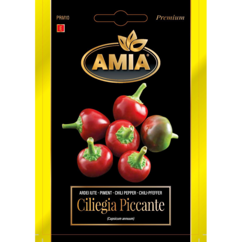 Bulbi, seminte si rasaduri - Seminte de ardei iute premium Amia Cilliegia Piccante (Bacio di Satana)