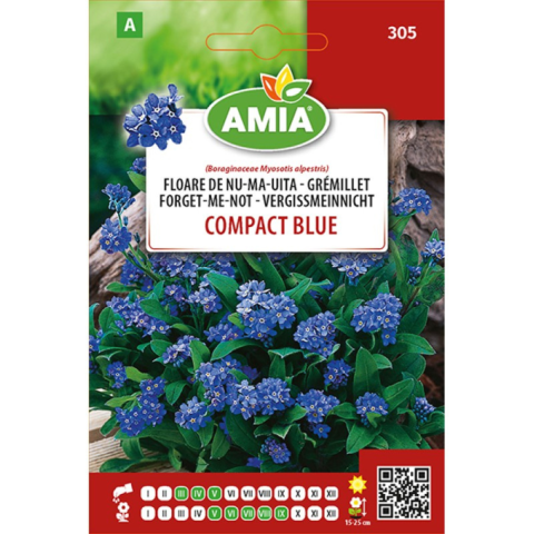 Casa, Gradina & Bricolaj - Seminte de floare de Nu-ma-uita Compact Blue Amia, 0,2 g