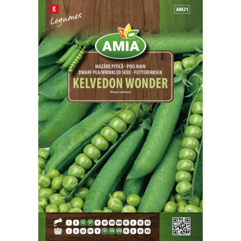 Casa, Gradina & Bricolaj - Seminte de mazare Amia Kelvedon Wonder, 50 g
