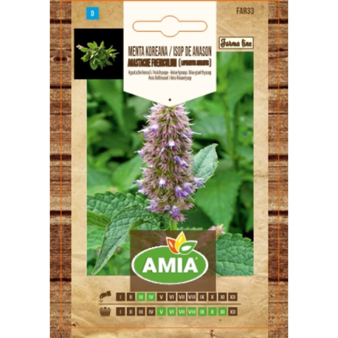Casa, Gradina & Bricolaj - Seminte de Menta Koreana Isop de Anason, Amia Farma Line, Agastache Foeniculum (Lophantus Anisatus)