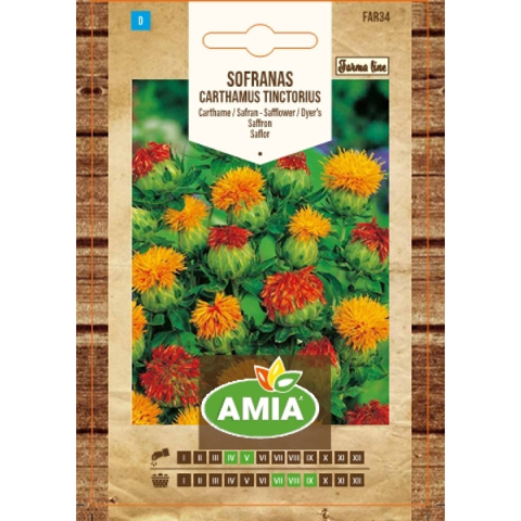 Casa, Gradina & Bricolaj - Seminte de sofranas, Amia Farma Line, Carthamus tinctorius