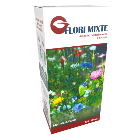 Casa, Gradina & Bricolaj - Seminte Flori Mixte, amestec de flori anuale si perene, talie medie, 250 gr