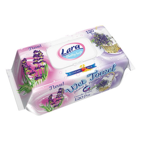 Servetele umede bebelusi - Servetele umede Lara Lavanda, 120 bucati
