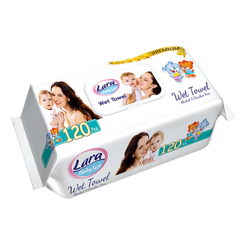 Servetele umede bebelusi - Servetele umede Lara Soft, 120 bucati