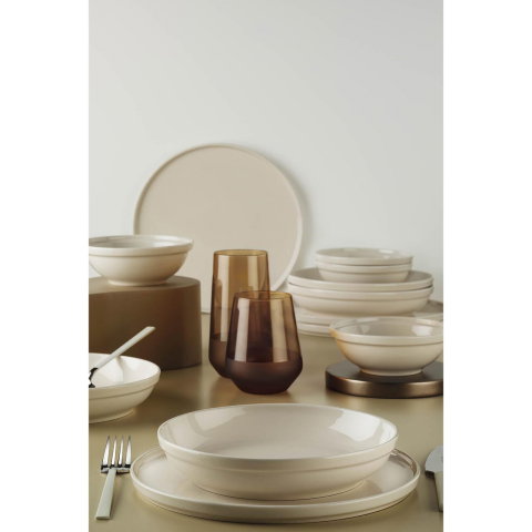 Casa, Gradina & Bricolaj - Serviciu de masa Kutahya Porselen FIT-C 18 piese pentru 6 persoane din Portelan Crem