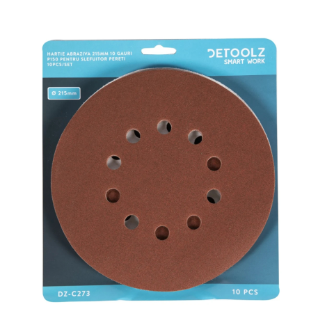 Accesorii polizare si slefuire - Set 10 hartie abraziva P150 10gauri 215mm