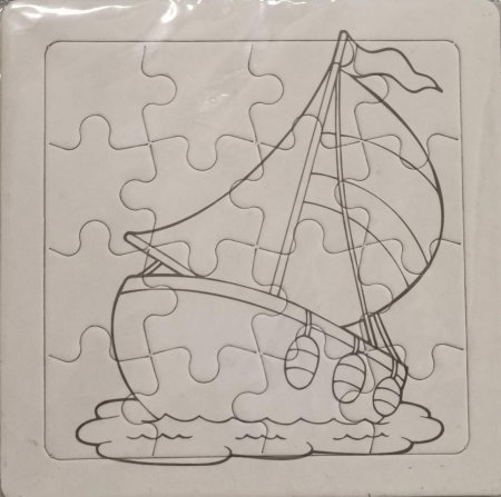 Jocuri - Set 3 puzzle-uri de colorat cu vehicule