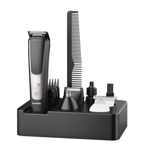 Ingrijire Personala & Cosmetice - Set aparat de tuns profesional Hausberg HB-76GR, autonomie 120 min, 5 W, afisaj LCD