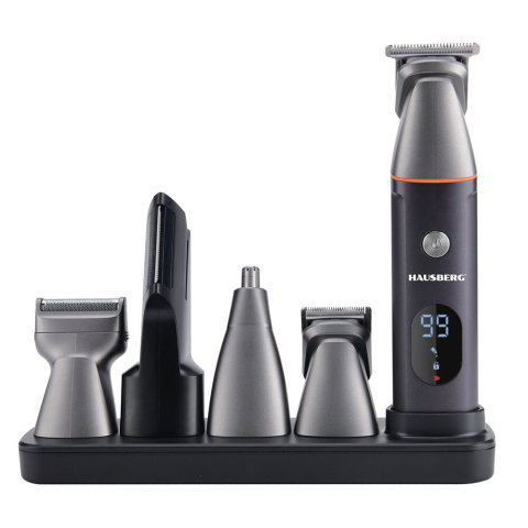 Ingrijire Personala & Cosmetice - Set aparat de tuns profesional Hausberg HB-77GR, 5 W, autonomie 90 min, afisaj LCD