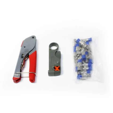 Casa, Gradina & Bricolaj - Set cleste compresie RG59/RG6, dezizolat cablu/mufe