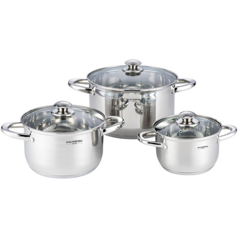 Articole Bucatarie - Set oale inox Hausberg HB-H EKO 794, 6 piese