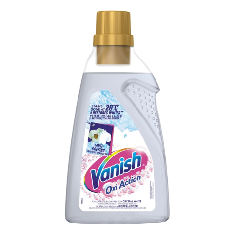 Ingrijire Haine - Solutie gel pentru indepartarea petelor Vanish Oxi Action Alb, 1.5 L