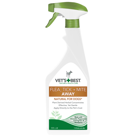 Solutii antiparazitare - SPRAY VET'S BEST IMPOTRIVA PURICILOR SI CAPUSELOR, 500ML
