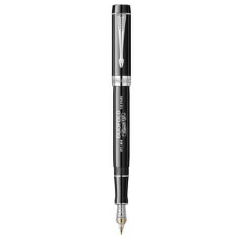 Birotica & Papetarie - Stilou Centennial 18k Nib Parker Duofold / Le 135 Anniversary Black Rht