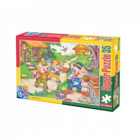 Jocuri - Super Puzzle Cei Trei Purcelusi 35 Piese #60389