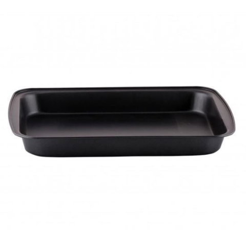 Casa, Gradina & Bricolaj - Tava dreptunghiulara pentru copt, Ertone ERT-MN 562B, anti-aderenta, 33.5x22x4 cm, Negru