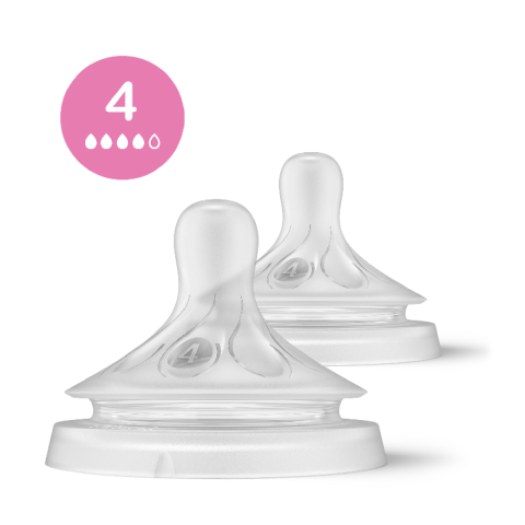 Jucarii, Copii & Bebe - Tetina Philips Avent Natural Resonse, 3 luni+, debit 4, SCY964/02, 2 bucati