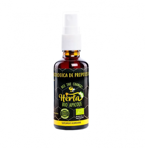 Produse Bio - Tinctura de Propolis Ecologic cu Alcool cu pompita - 50 ml