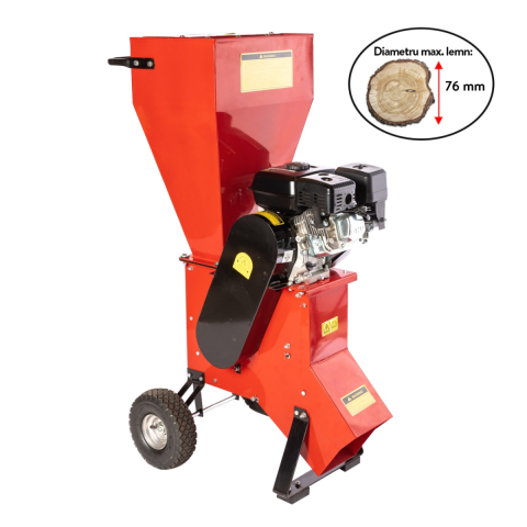 Casa, Gradina & Bricolaj - Tocator pentru crengi Micul Fermier, Ø76mm, motor benzina 6.5CP pentru rumegus