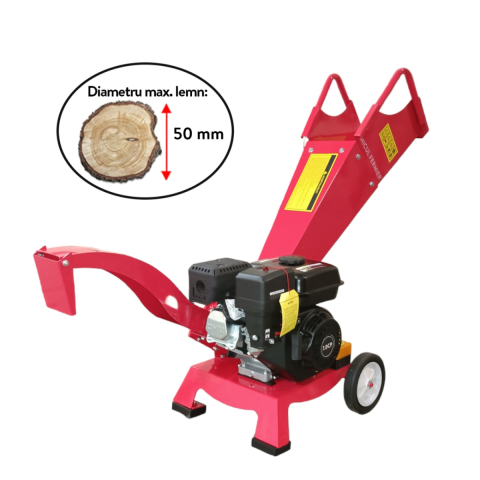 Casa, Gradina & Bricolaj - Tocator pentru crengi si vita de vie Micul Fermier, Ø50mm, motor benzina 7CP pentru rumegus