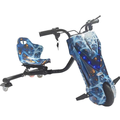 Jucarii, Copii & Bebe - Tricicleta Electrica Drift Hausberg HB-KD05BL, 250-300W, Autonomie 10-15 km, Albastru
