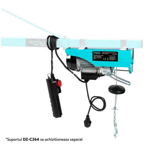 Casa, Gradina & Bricolaj - Troliu electric (macara) 250kg 450W fir 3mm