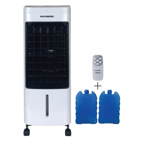 Electrocasnice & Climatizare - Ventilator cu racire si umidificare Hausberg HB-5955, 3 viteze, temporizator 12h, rezervor 4L