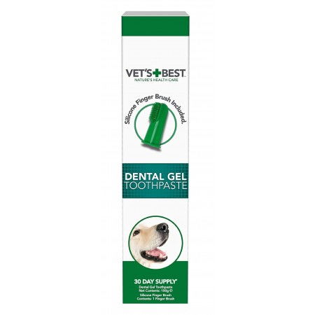 Produse igiena dentara animale - VET'S BEST DENTAL CARE GEL PT. CAINE, 100 GR