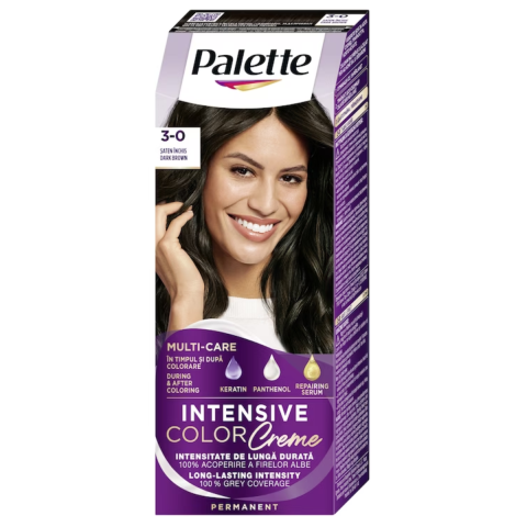Ingrijire Personala & Cosmetice - Vopsea de par permanenta Palette Intensive Color Cream N2 Saten Inchis, 110 ml