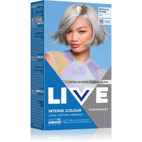 Ingrijire Personala & Cosmetice - Vopsea de par permanenta Schwarzkopf Live Color Urban Metallics U71 Metallic Silver , 142.5 ml