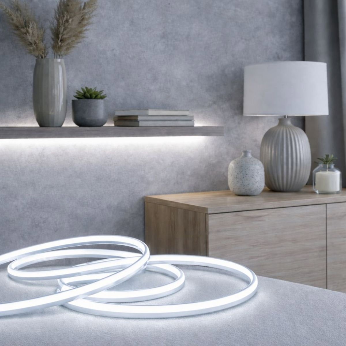Banda LED COB 300LED/m 12W/m IP20 6000K 12V, Spin SPN6816, 5m, 1 buc [1]