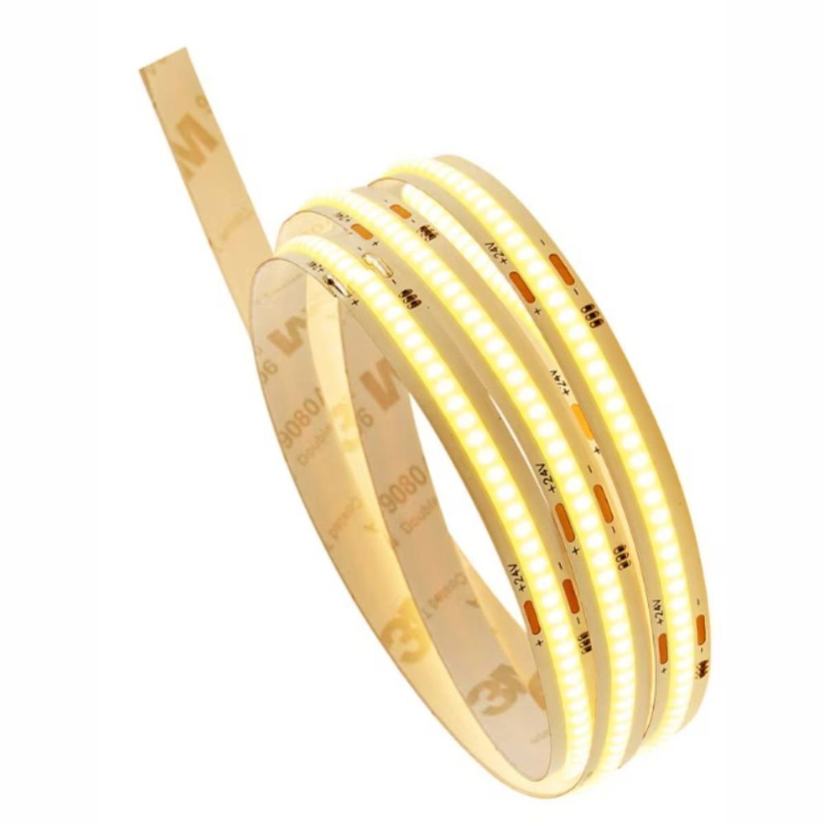 Banda LED COB 320LED/m 12W/m IP20 3000K 24V PCB 8mm, Spin SPN6817, 5m/rola [1]