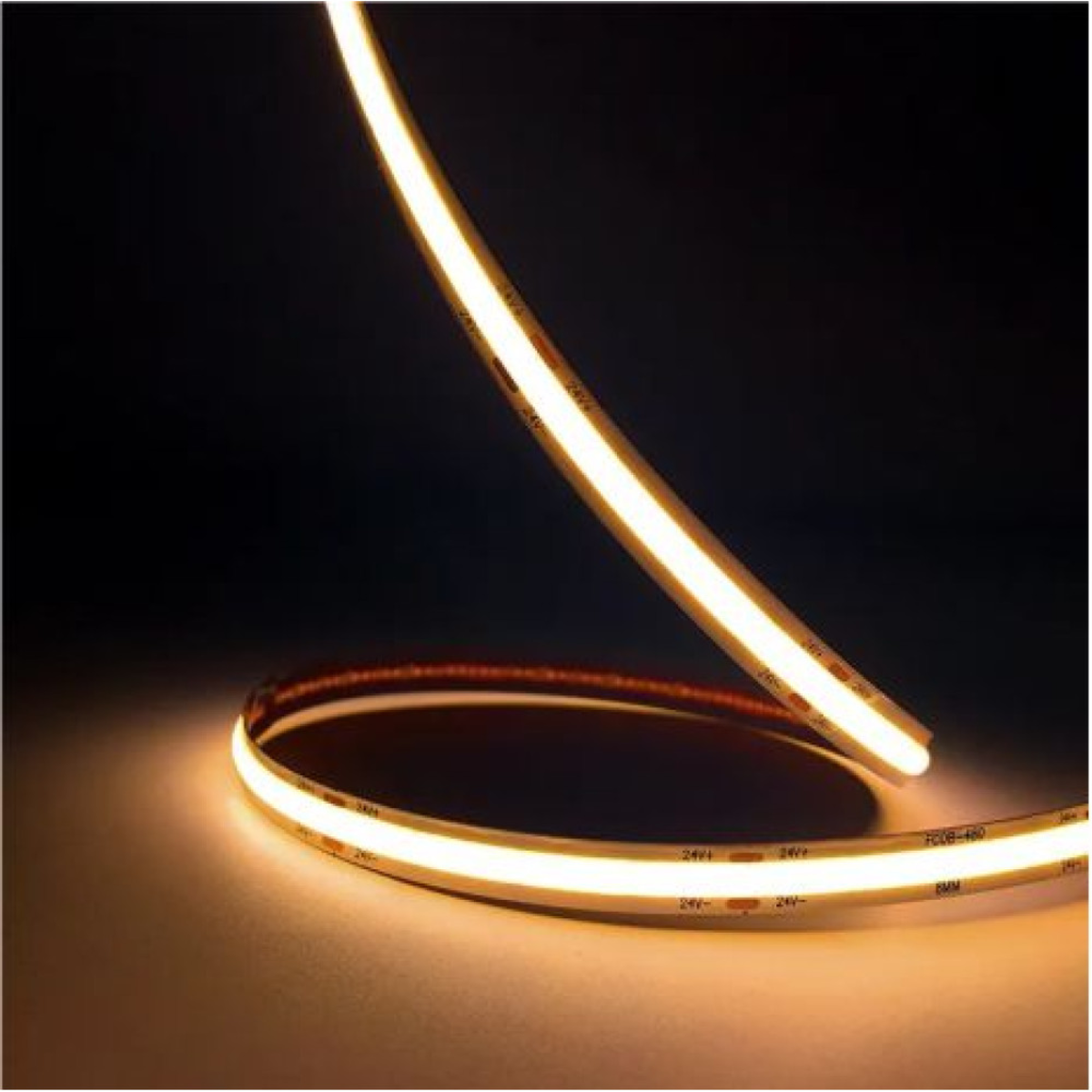 Banda LED Fcob 10w/m Lumina Calda, Spin SPN6824, 5m/rola [0]