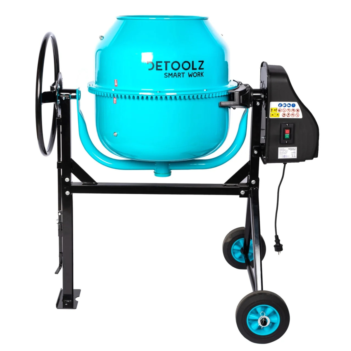 Betoniera Detoolz 180L, 1000W, cu roti si coroana de fonta [0]