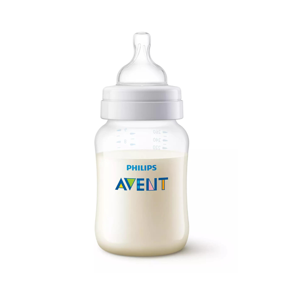 Biberon anti-colici Philips Avent, Tetina cu debit 2, 1 luna+, 260 ml, SCY103/01 [0]