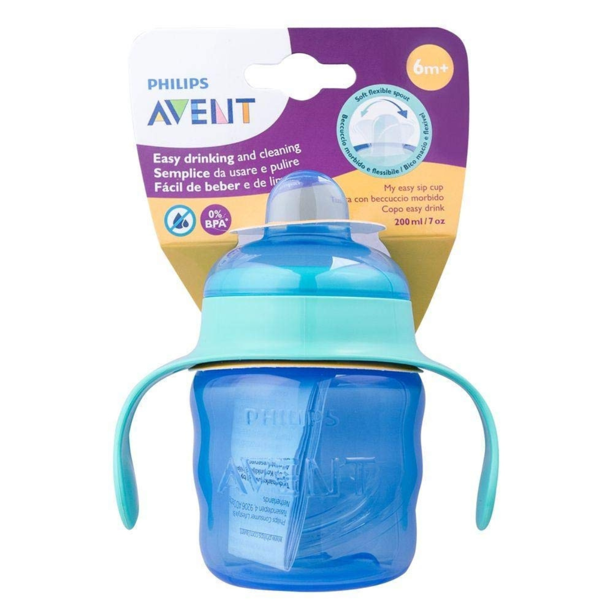 Cana cu tetina de formare Philips Avent, 6 luni+, verde, 200 ml, SCF551/05 [1]