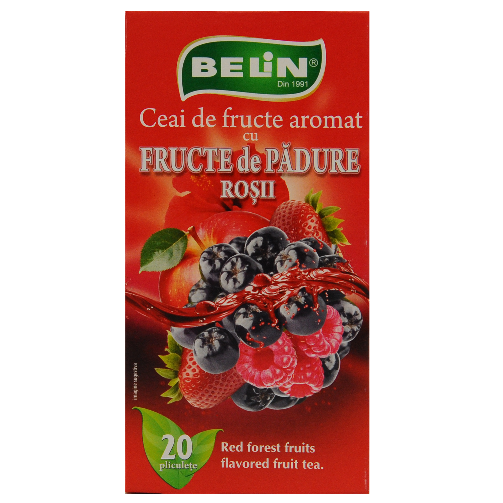 Ceai fructe de padure rosii Belin, 20 plicuri, 40 gr [0]