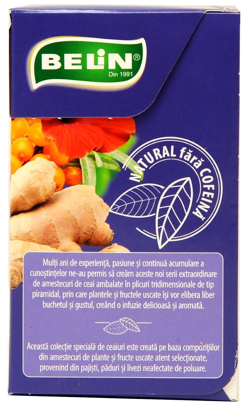 Ceai Ghimbir si Catina Belin, 20 plicuri piramidale, 40 gr [1]