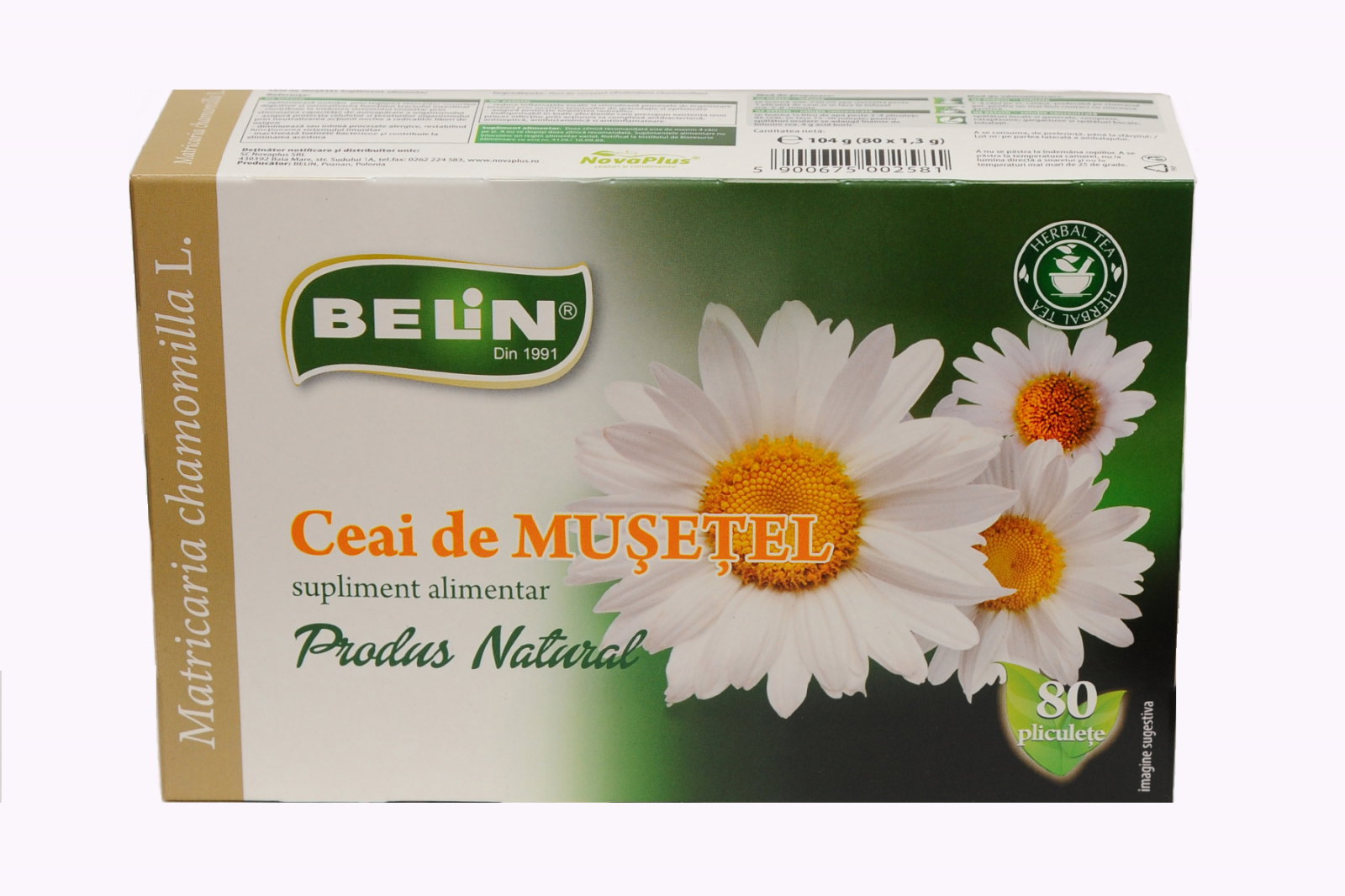 Ceai musetel Belin, 80 plicuri , 104 gr [0]
