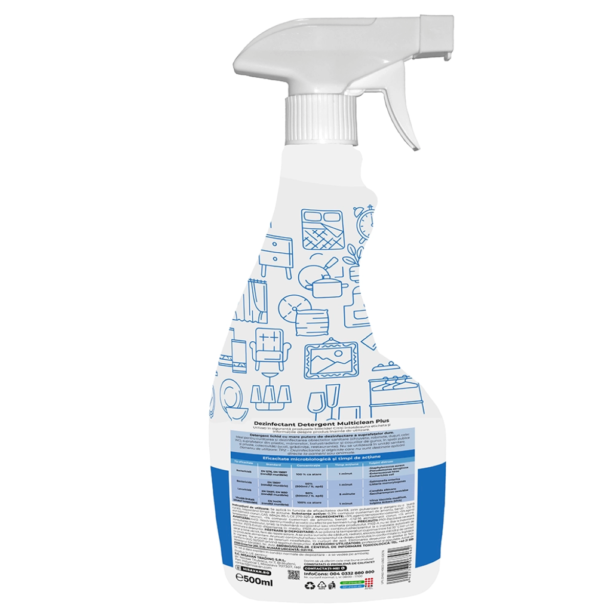 Dezinfectant detergent Misavan Multiclean Plus, 500 ml [1]