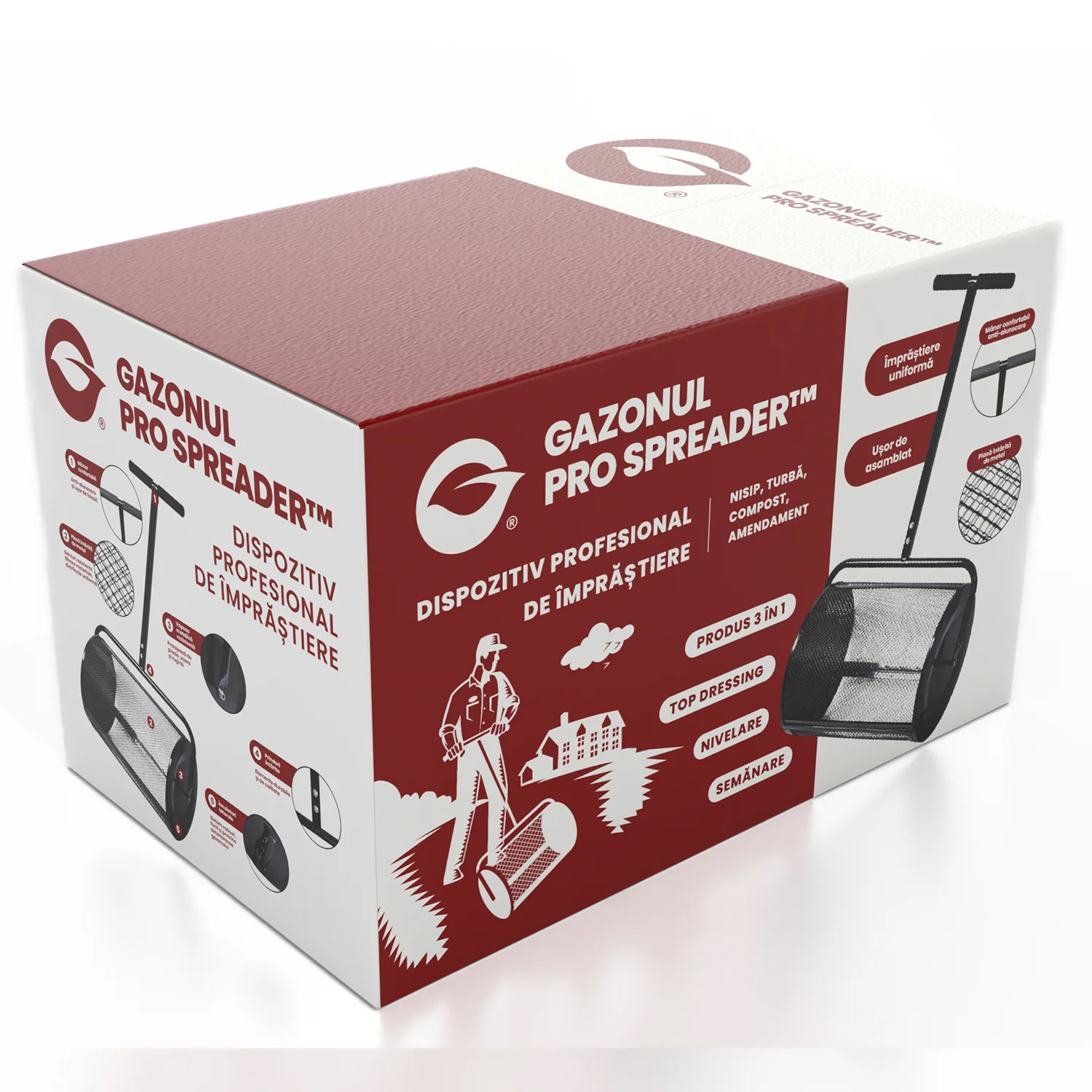 Dispozitiv profesional de imprastiere PRO Spreader XL, capacitate 113L [3]