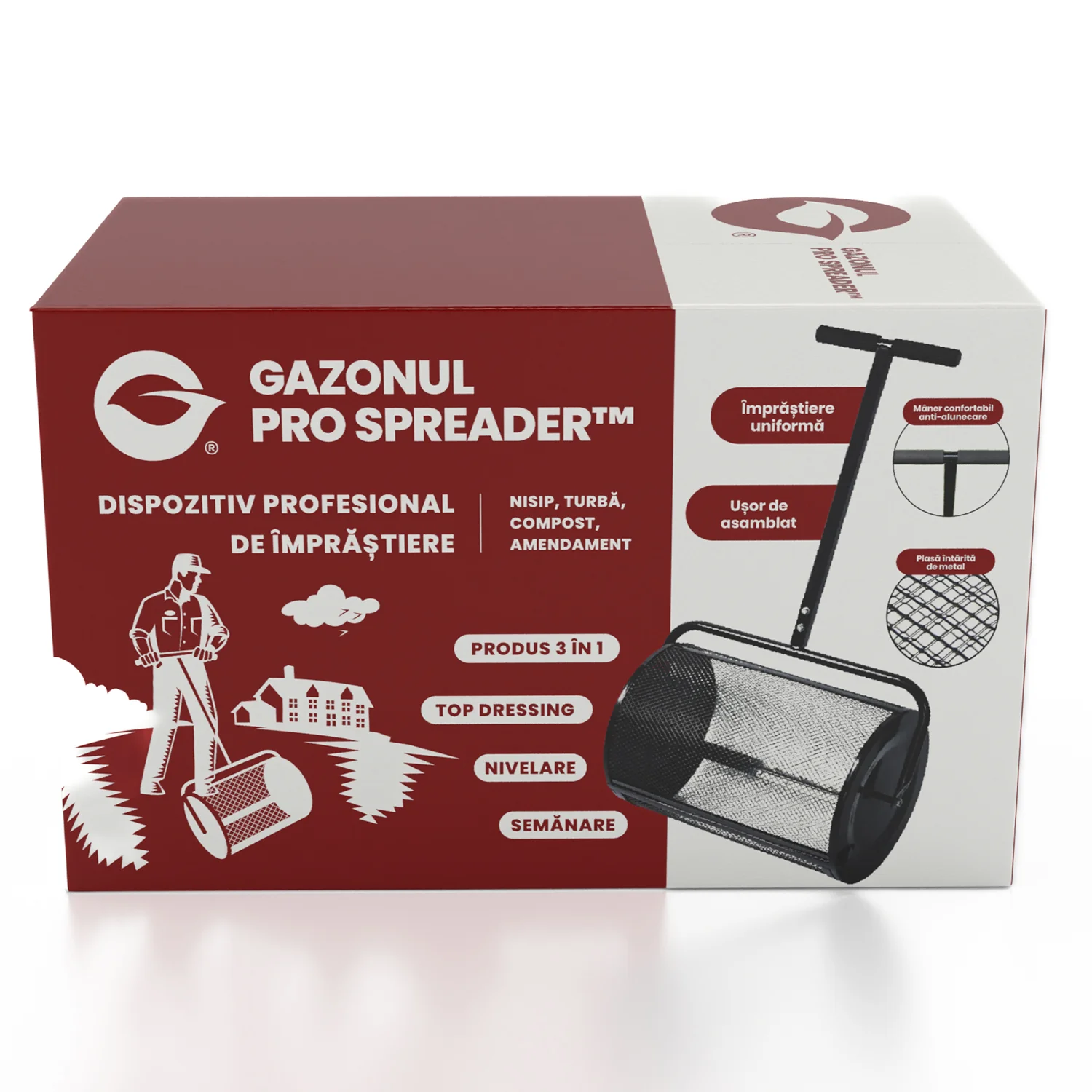 Dispozitiv profesional de imprastiere PRO Spreader XL, capacitate 113L [4]